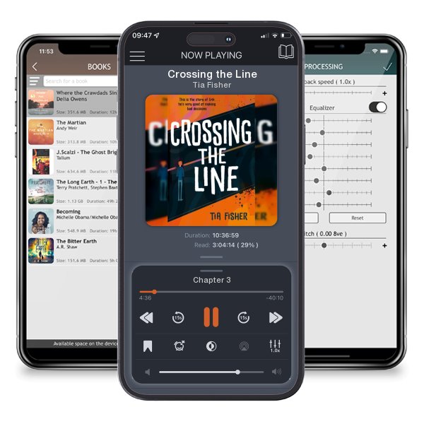 Download fo free audiobook Crossing the Line by Tia Fisher and listen anywhere on your iOS devices in the ListenBook app.