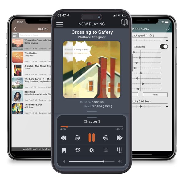 Download fo free audiobook Crossing to Safety by Wallace Stegner and listen anywhere on your iOS devices in the ListenBook app.