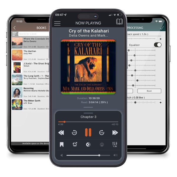 Download fo free audiobook Cry of the Kalahari by Delia Owens and Mark Owens and listen anywhere on your iOS devices in the ListenBook app.