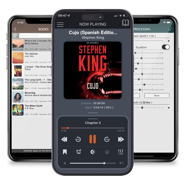 Descargar audiolibro gratis Cujo (Spanish Edition) by Stephen King y escuchar en cualquier lugar en sus dispositivos iOS en la aplicación ListenBook.