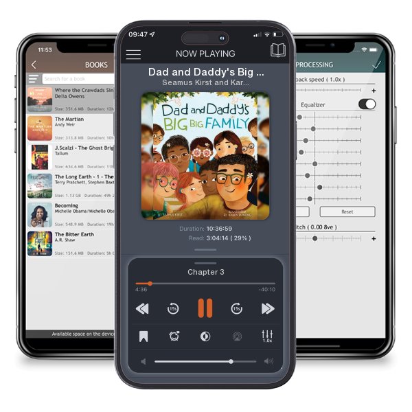 Download fo free audiobook Dad and Daddy's Big Big Family by Seamus Kirst and Karen Bunting and listen anywhere on your iOS devices in the ListenBook app.