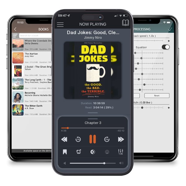 Download fo free audiobook Dad Jokes: Good, Clean Fun for All Ages! by Jimmy Niro and listen anywhere on your iOS devices in the ListenBook app.