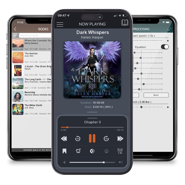 Download fo free audiobook Dark Whispers by Helen Harper and listen anywhere on your iOS devices in the ListenBook app.