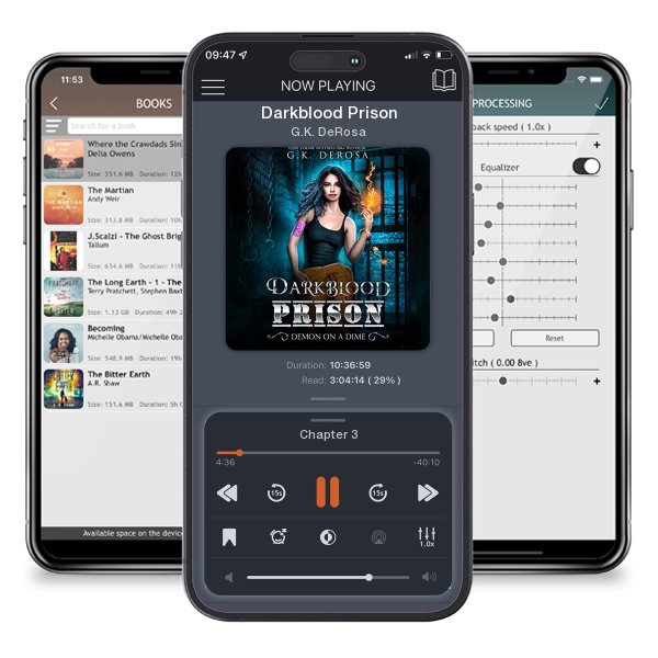 Download fo free audiobook Darkblood Prison by G.K. DeRosa and listen anywhere on your iOS devices in the ListenBook app.