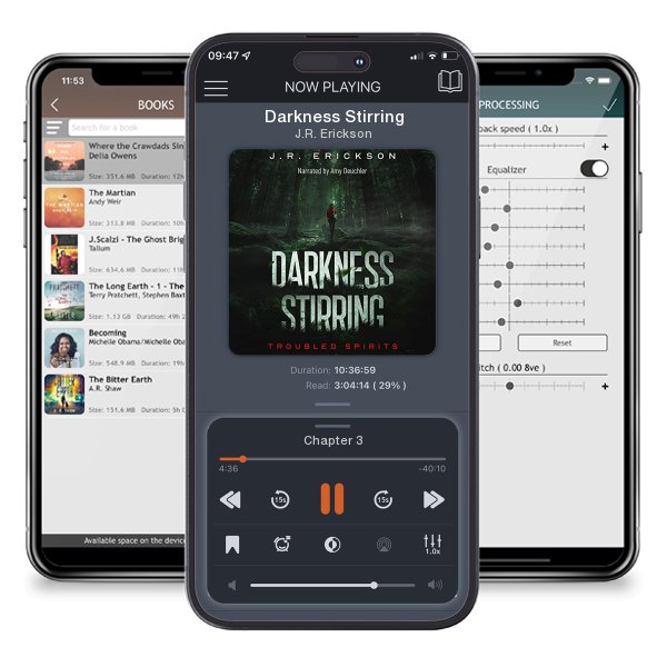 Download fo free audiobook Darkness Stirring by J.R. Erickson and listen anywhere on your iOS devices in the ListenBook app.