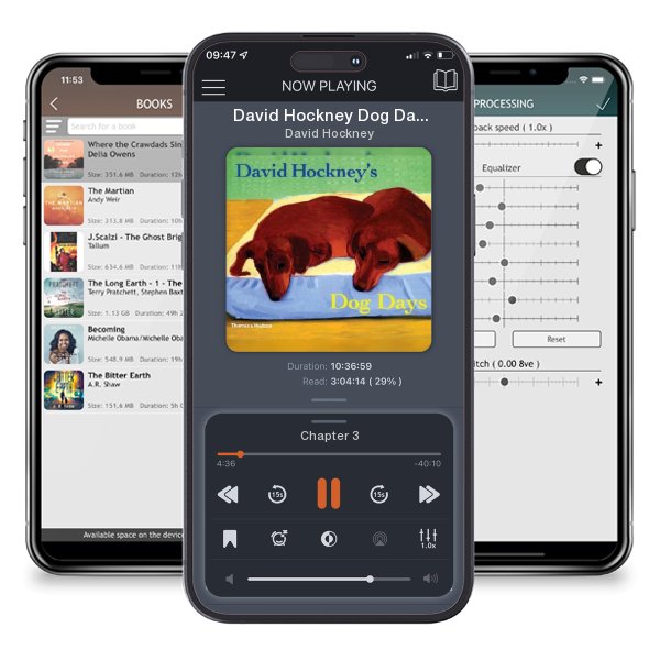 Download fo free audiobook David Hockney Dog Days by David Hockney and listen anywhere on your iOS devices in the ListenBook app.