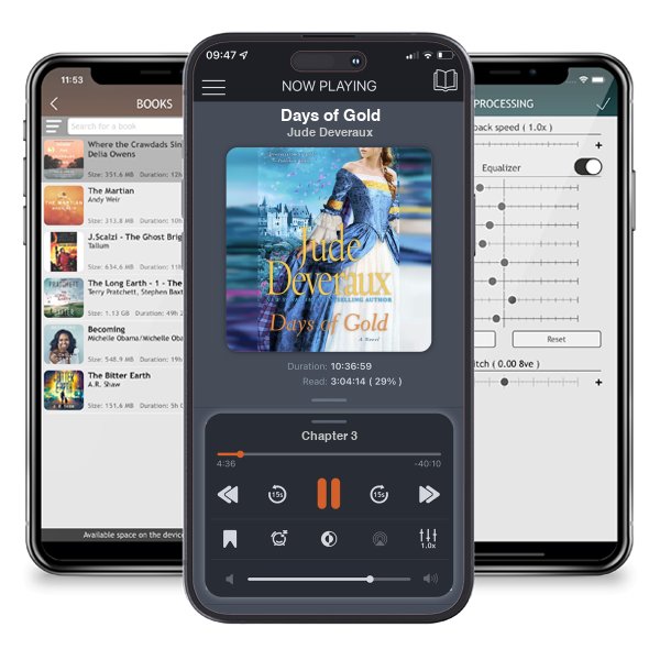 Download fo free audiobook Days of Gold by Jude Deveraux and listen anywhere on your iOS devices in the ListenBook app.