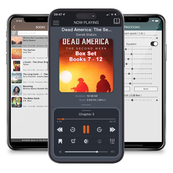 Download fo free audiobook Dead America: The Second Week Box Set Books 7-12 by Derek Slaton and listen anywhere on your iOS devices in the ListenBook app.