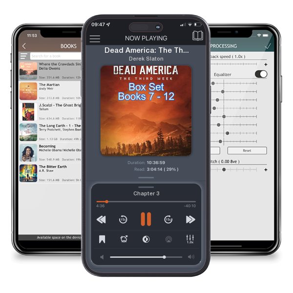 Download fo free audiobook Dead America: The Third Week Box Set, Books 7-12 by Derek Slaton and listen anywhere on your iOS devices in the ListenBook app.
