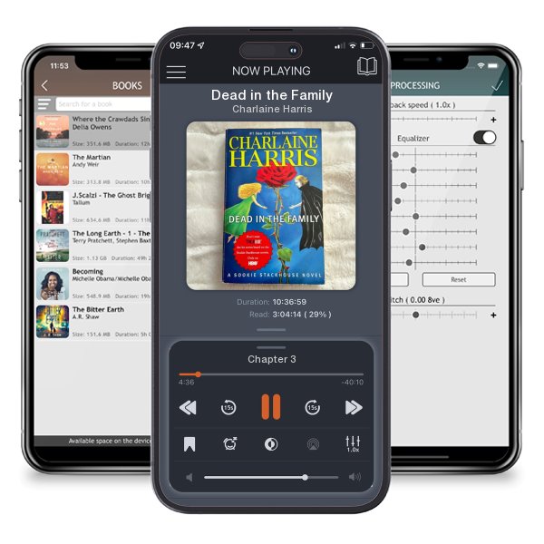 Download fo free audiobook Dead in the Family by Charlaine Harris and listen anywhere on your iOS devices in the ListenBook app.