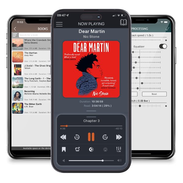 Download fo free audiobook Dear Martin by Nic Stone and listen anywhere on your iOS devices in the ListenBook app.