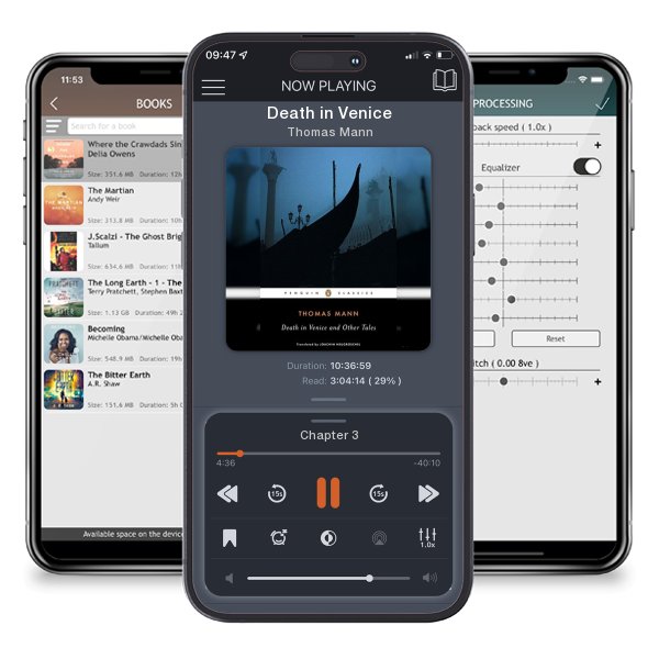 Download fo free audiobook Death in Venice by Thomas Mann and listen anywhere on your iOS devices in the ListenBook app.