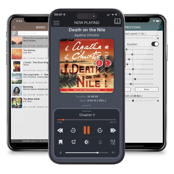 Download fo free audiobook Death on the Nile by Agatha Christie and listen anywhere on your iOS devices in the ListenBook app.
