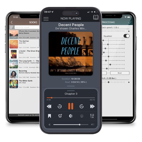 Download fo free audiobook Decent People by De'shawn Charles Winslow and listen anywhere on your iOS devices in the ListenBook app.