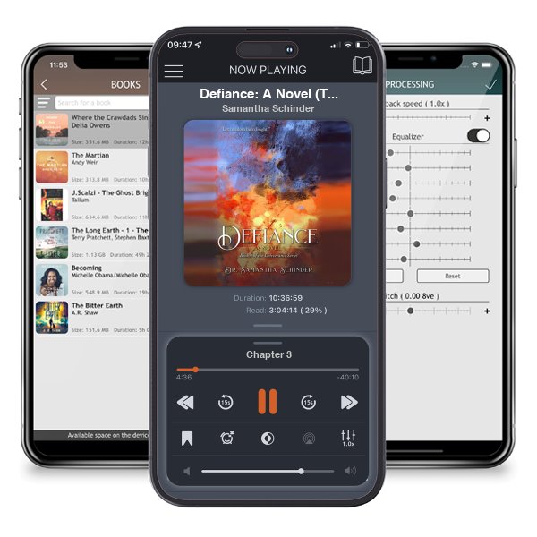 Download fo free audiobook Defiance: A Novel (The Deliverance, #4) by Samantha Schinder and listen anywhere on your iOS devices in the ListenBook app.