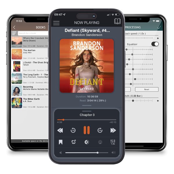 Download fo free audiobook Defiant (Skyward, #4) by Brandon Sanderson and listen anywhere on your iOS devices in the ListenBook app.