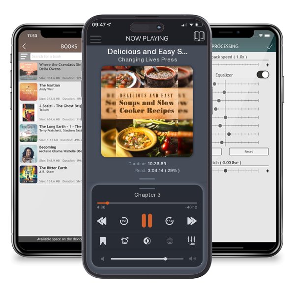 Download fo free audiobook Delicious and Easy Soups and Slow Cooker Recipes by Changing Lives Press and listen anywhere on your iOS devices in the ListenBook app.
