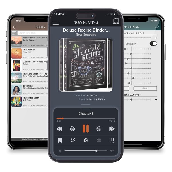 Download fo free audiobook Deluxe Recipe Binder - Favorite Recipes (Chalkboard) - Write in Your Own Recipes (Ringbound) by New Seasons and listen anywhere on your iOS devices in the ListenBook app.