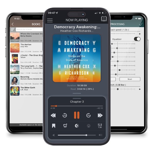 Download fo free audiobook Democracy Awakening: Notes on the State of America by Heather Cox Richardson and listen anywhere on your iOS devices in the ListenBook app.