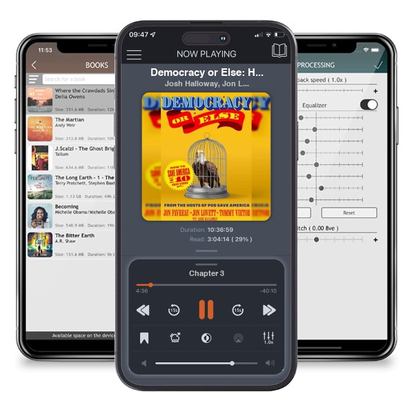 Download fo free audiobook Democracy or Else: How to Save America in 10 Easy Steps by Josh Halloway, Jon Lovett,  et al. and listen anywhere on your iOS devices in the ListenBook app.