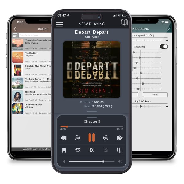 Download fo free audiobook Depart, Depart! by Sim Kern and listen anywhere on your iOS devices in the ListenBook app.