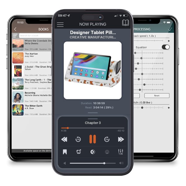Download fo free audiobook Designer Tablet Pillow, Yoga Cat by CREATIVE MANUFACTURING LLC and listen anywhere on your iOS devices in the ListenBook app.