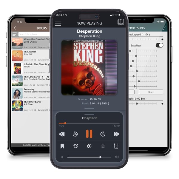 Download fo free audiobook Desperation by Stephen King and listen anywhere on your iOS devices in the ListenBook app.