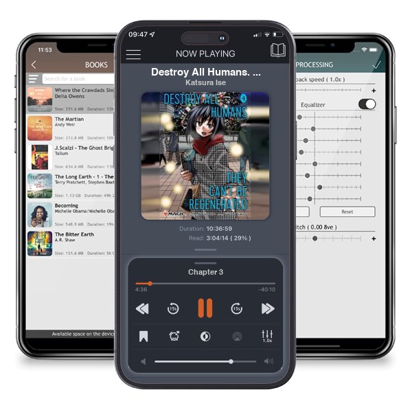 Download fo free audiobook Destroy All Humans. They Can\'t Be Regenerated. A Magic: The Gathering Manga, Vol. 4 Volume 4: Limited edition Magic: The Gathering card included in first printing! - Destroy All Humans. They Can\'t Be Regenerated. A Magic: The Gathering Manga by Katsura Ise and listen anywhere on your iOS devices in the ListenBook app.