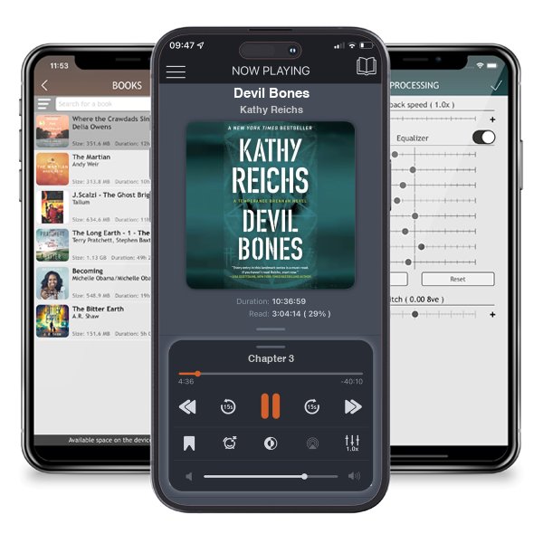 Download fo free audiobook Devil Bones by Kathy Reichs and listen anywhere on your iOS devices in the ListenBook app.