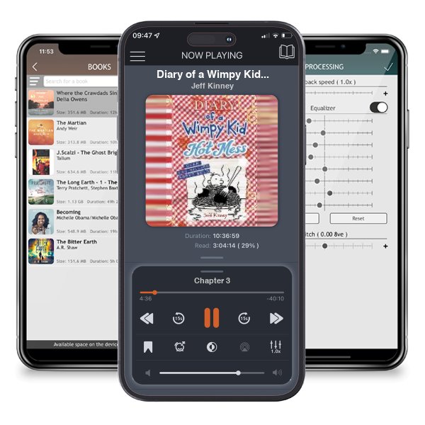 Download fo free audiobook Diary of a Wimpy Kid 19 Hot Mess by Jeff Kinney and listen anywhere on your iOS devices in the ListenBook app.