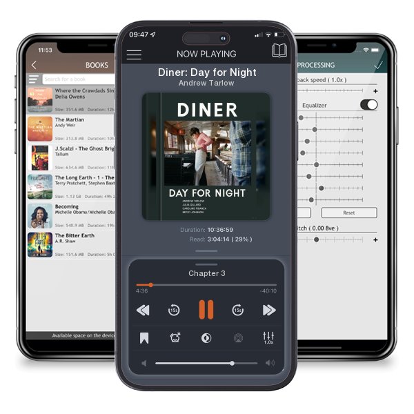 Download fo free audiobook Diner: Day for Night by Andrew Tarlow and listen anywhere on your iOS devices in the ListenBook app.