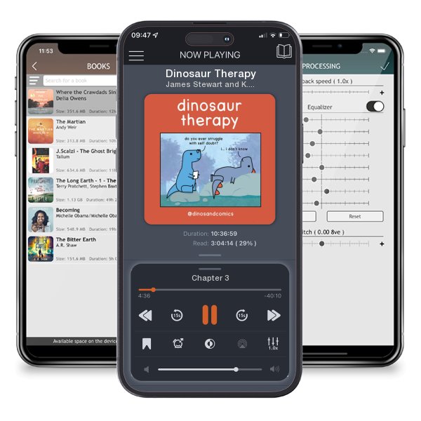 Download fo free audiobook Dinosaur Therapy by James Stewart and K. Roméy and listen anywhere on your iOS devices in the ListenBook app.