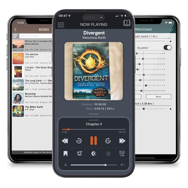 Download fo free audiobook Divergent by Veronica Roth and listen anywhere on your iOS devices in the ListenBook app.