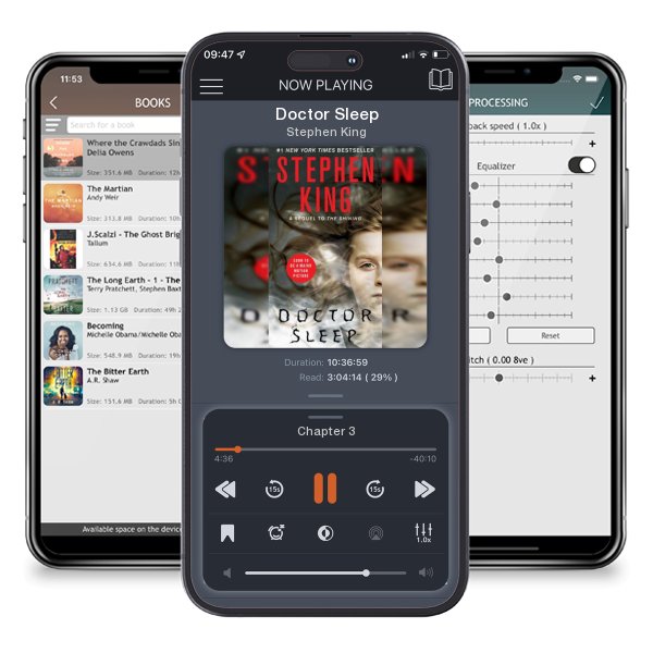 Download fo free audiobook Doctor Sleep by Stephen King and listen anywhere on your iOS devices in the ListenBook app.