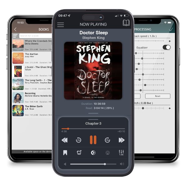 Download fo free audiobook Doctor Sleep by Stephen King and listen anywhere on your iOS devices in the ListenBook app.