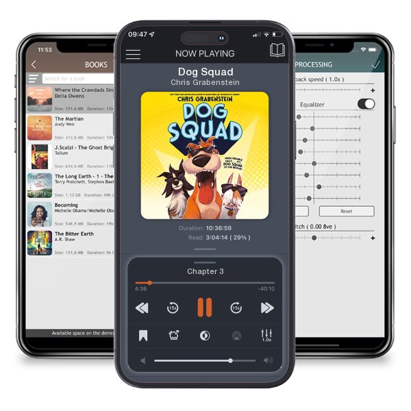 Download fo free audiobook Dog Squad by Chris Grabenstein and listen anywhere on your iOS devices in the ListenBook app.