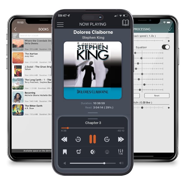 Download fo free audiobook Dolores Claiborne by Stephen King and listen anywhere on your iOS devices in the ListenBook app.
