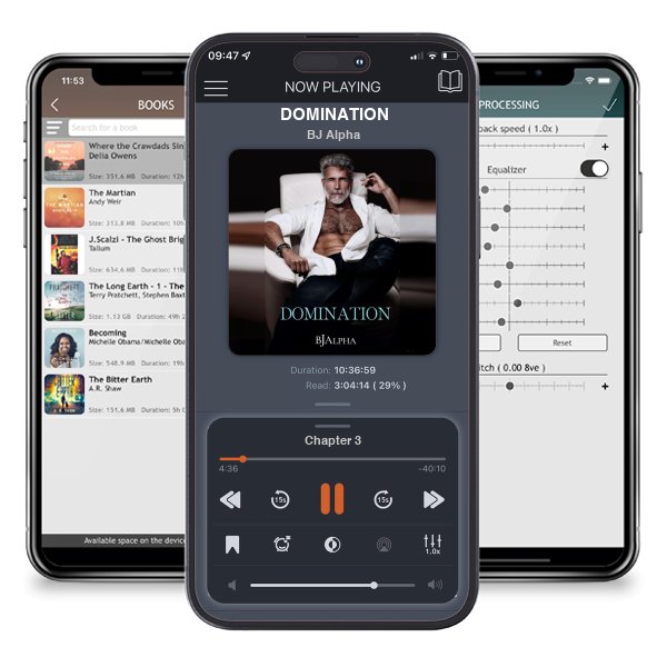 Download fo free audiobook DOMINATION by BJ Alpha and listen anywhere on your iOS devices in the ListenBook app.