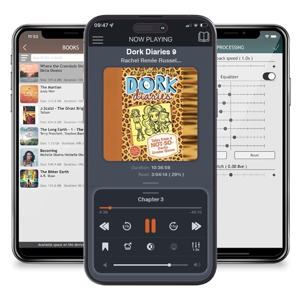 Download fo free audiobook Dork Diaries 9 by Rachel Renée Russell and listen anywhere on your iOS devices in the ListenBook app.