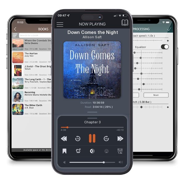 Download fo free audiobook Down Comes the Night by Allison Saft and listen anywhere on your iOS devices in the ListenBook app.