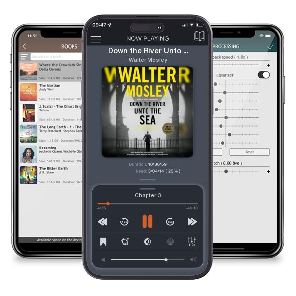 Download fo free audiobook Down the River Unto the Sea by Walter Mosley and listen anywhere on your iOS devices in the ListenBook app.