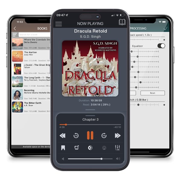 Download fo free audiobook Dracula Retold by S.G.D. Singh and listen anywhere on your iOS devices in the ListenBook app.