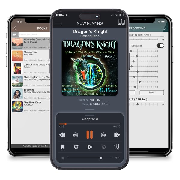 Download fo free audiobook Dragon's Knight by Ember Lane and listen anywhere on your iOS devices in the ListenBook app.