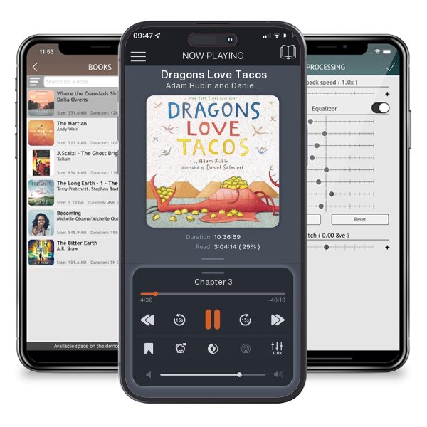 Download fo free audiobook Dragons Love Tacos by Adam Rubin and Daniel Salmieri and listen anywhere on your iOS devices in the ListenBook app.