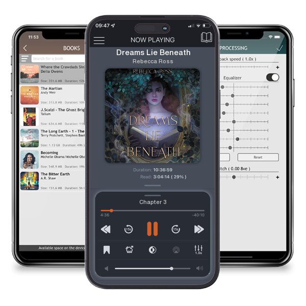 Download fo free audiobook Dreams Lie Beneath by Rebecca Ross and listen anywhere on your iOS devices in the ListenBook app.