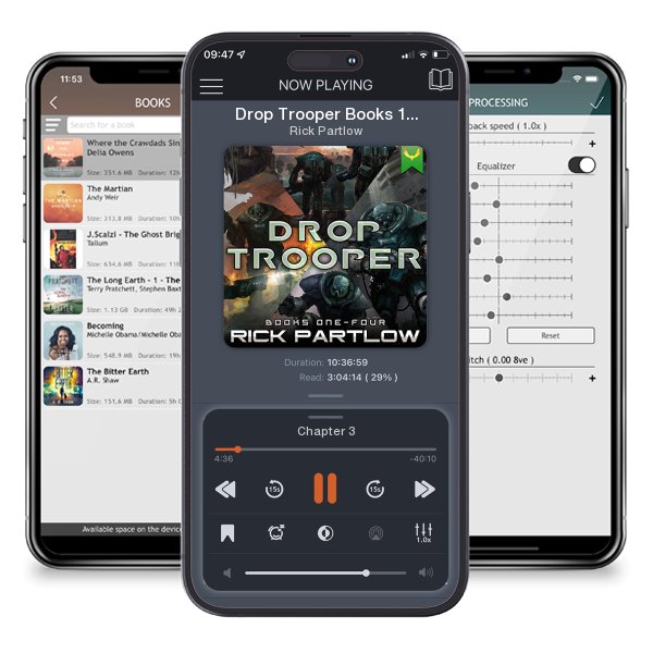 Download fo free audiobook Drop Trooper Books 1-4 by Rick Partlow and listen anywhere on your iOS devices in the ListenBook app.