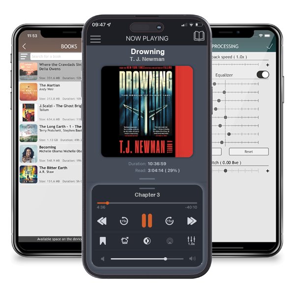 Download fo free audiobook Drowning by T. J. Newman and listen anywhere on your iOS devices in the ListenBook app.
