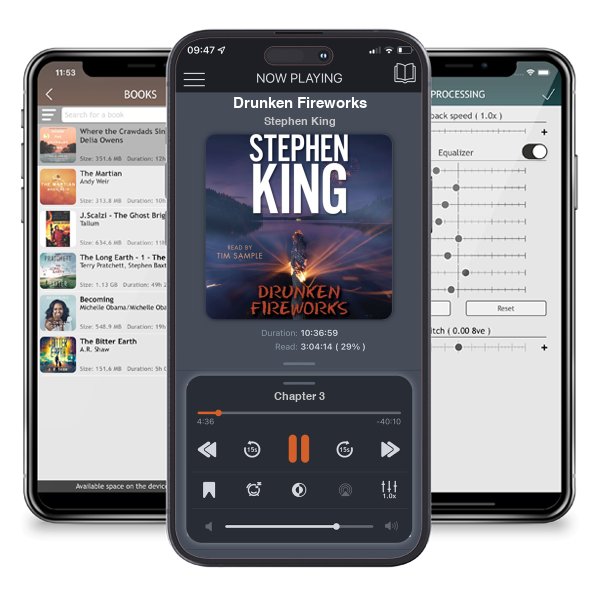 Download fo free audiobook Drunken Fireworks by Stephen King and listen anywhere on your iOS devices in the ListenBook app.