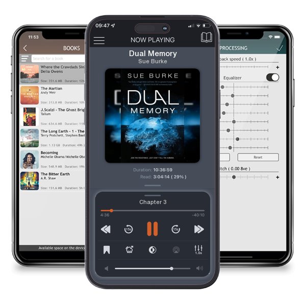 Download fo free audiobook Dual Memory by Sue Burke and listen anywhere on your iOS devices in the ListenBook app.