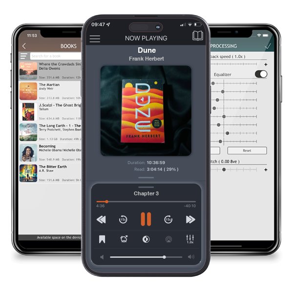 Download fo free audiobook Dune by Frank Herbert and listen anywhere on your iOS devices in the ListenBook app.